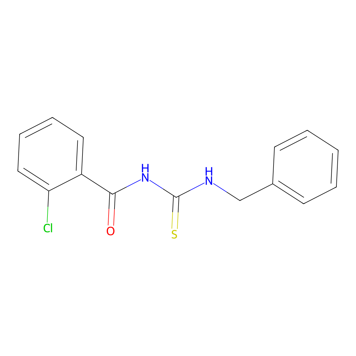 N-(benzylcarbamothioyl)-2-chlorobenzamide molecular structure, CAS 446825-00-9