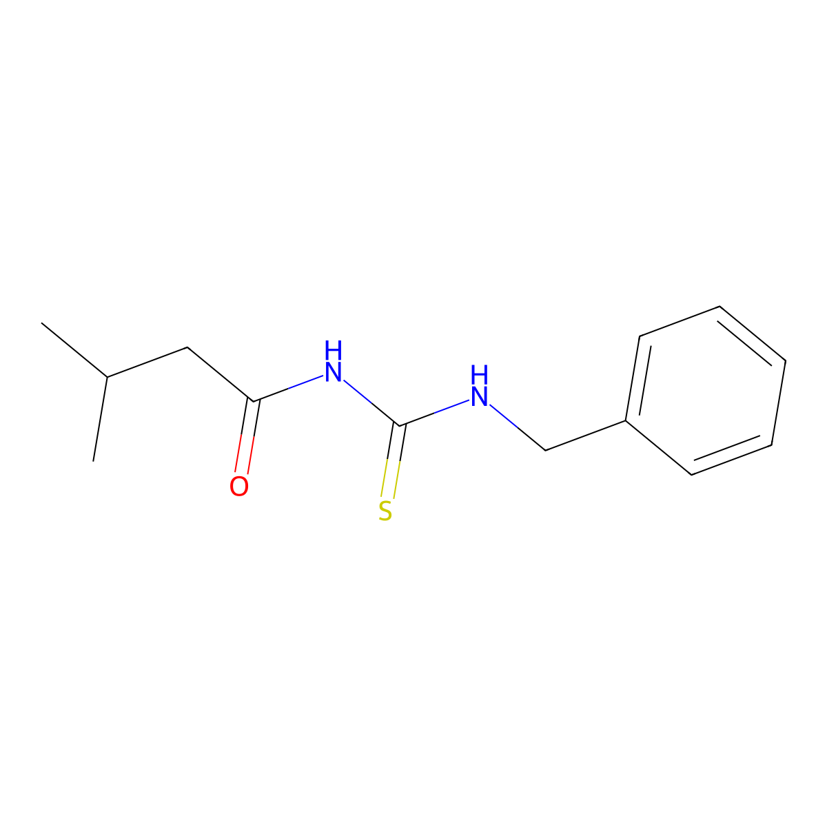 N-(benzylcarbamothioyl)-3-methylbutanamide molecular structure, CAS 446825-01-0