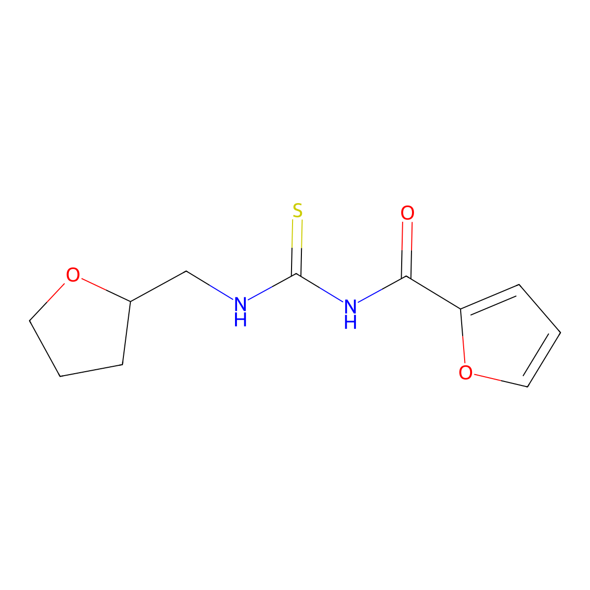1-(Furan-2-carbonyl)-3-[(oxolan-2-yl)methyl]thiourea molecular structure, CAS 446825-21-4