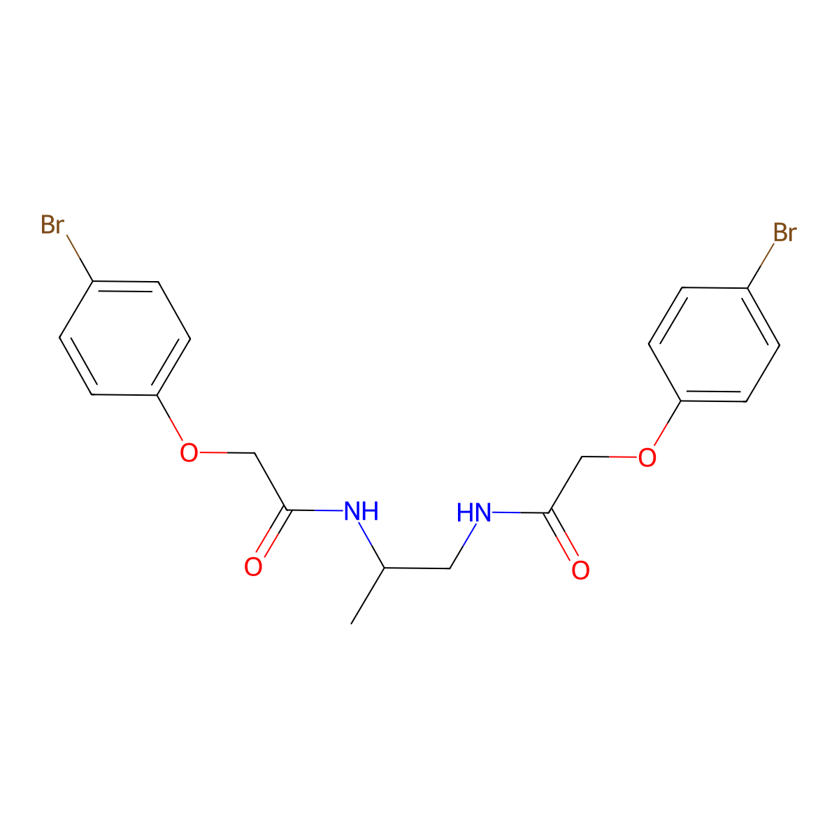 N,N'-propane-1,2-diylbis[2-(4-bromophenoxy)acetamide] molecular structure, CAS 446826-26-2