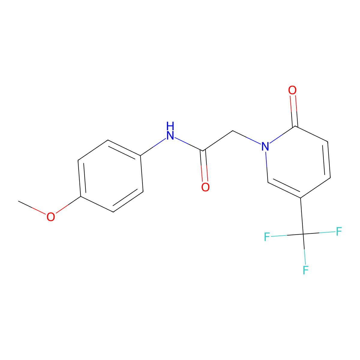 N-(4-methoxyphenyl)-2-[2-oxo-5-(trifluoromethyl)-1,2-dihydropyridin-1-yl]acetamide molecular structure, CAS 446826-65-9