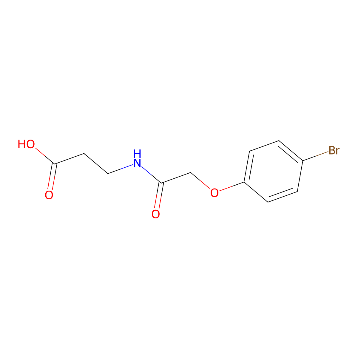 3-[2-(4-Bromophenoxy)acetylamino]propanoic acid molecular structure, CAS 446828-74-6