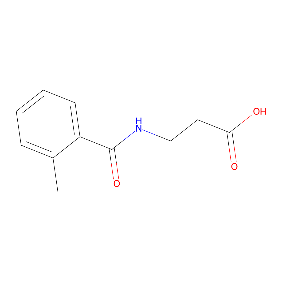 N-(2-Methylbenzoyl)-beta-alanine molecular structure, CAS 446828-80-4