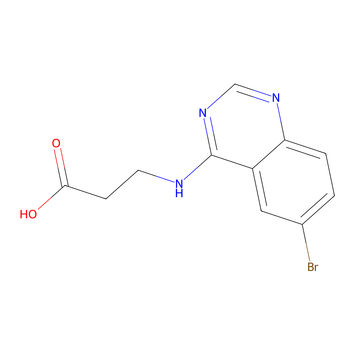 3-[(6-bromoquinazolin-4-yl)amino]propanoic Acid molecular structure, CAS 446829-14-7