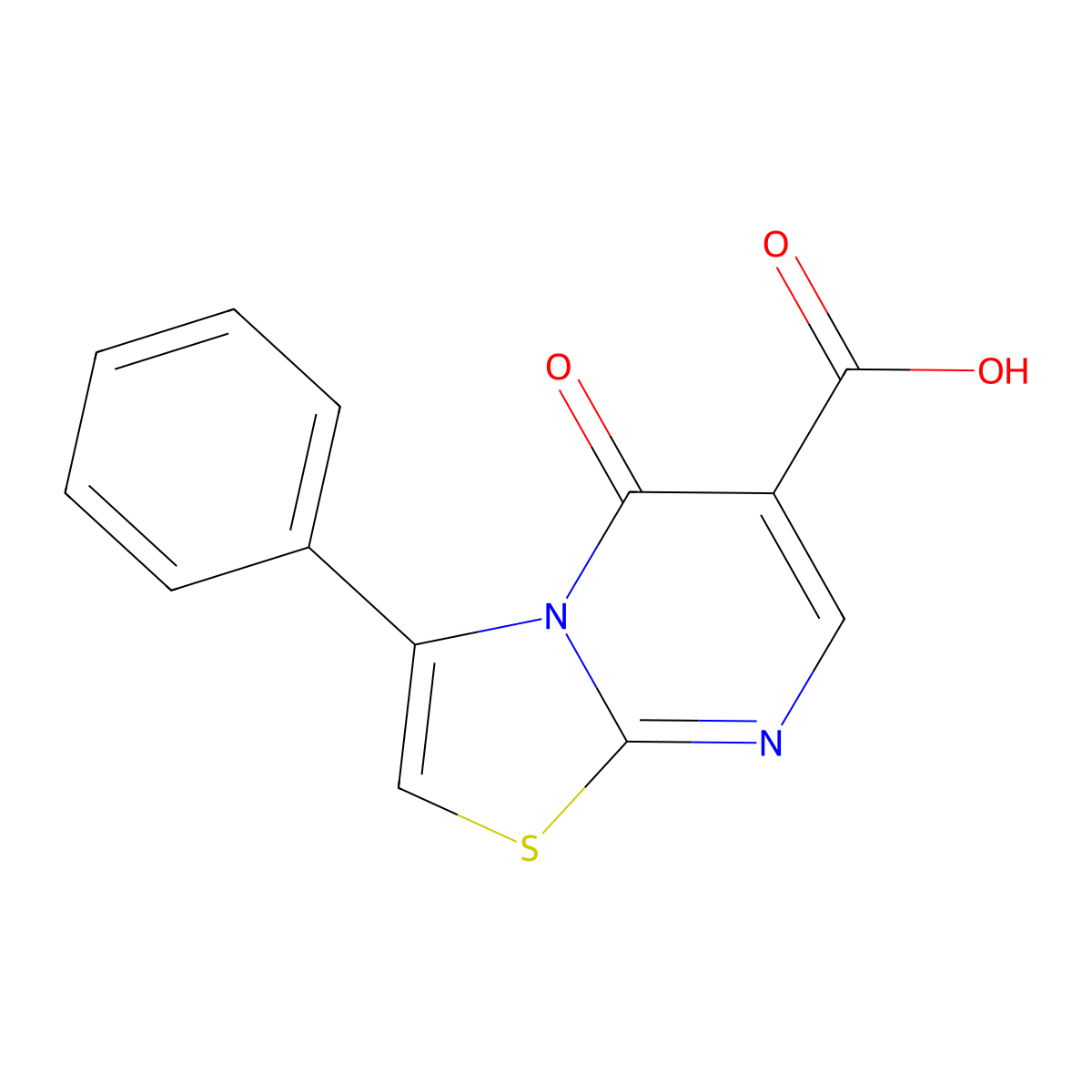 5-oxo-3-phenyl-5H-[1,3]thiazolo[3,2-a]pyrimidine-6-carboxylic acid molecular structure, CAS 446829-29-4