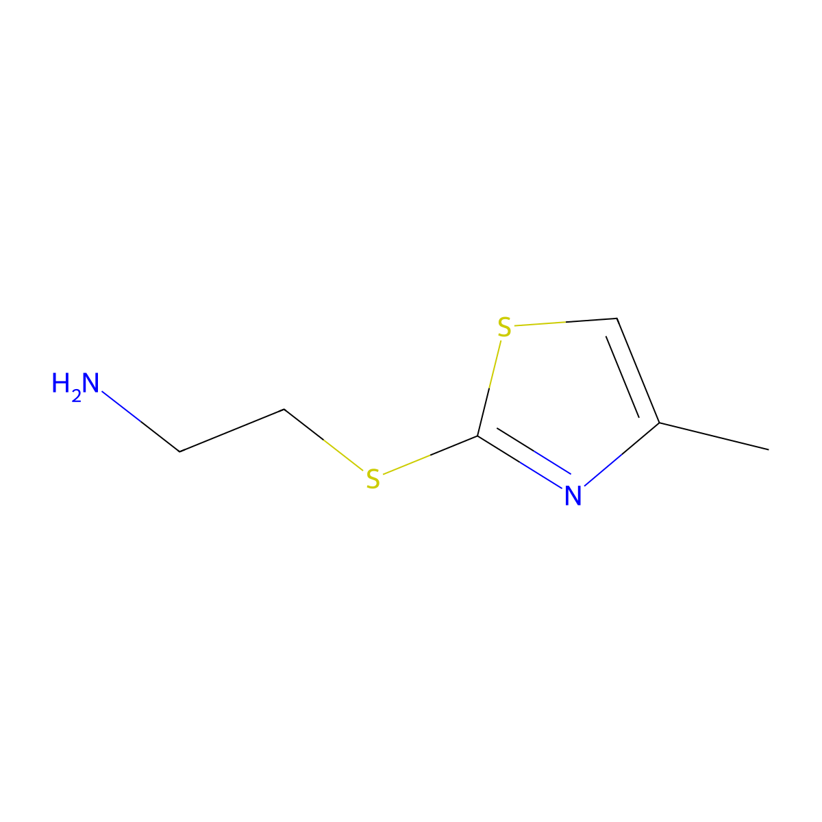 2-[(4-Methyl-1,3-thiazol-2-yl)sulfanyl]ethan-1-amine molecular structure, CAS 446829-74-9