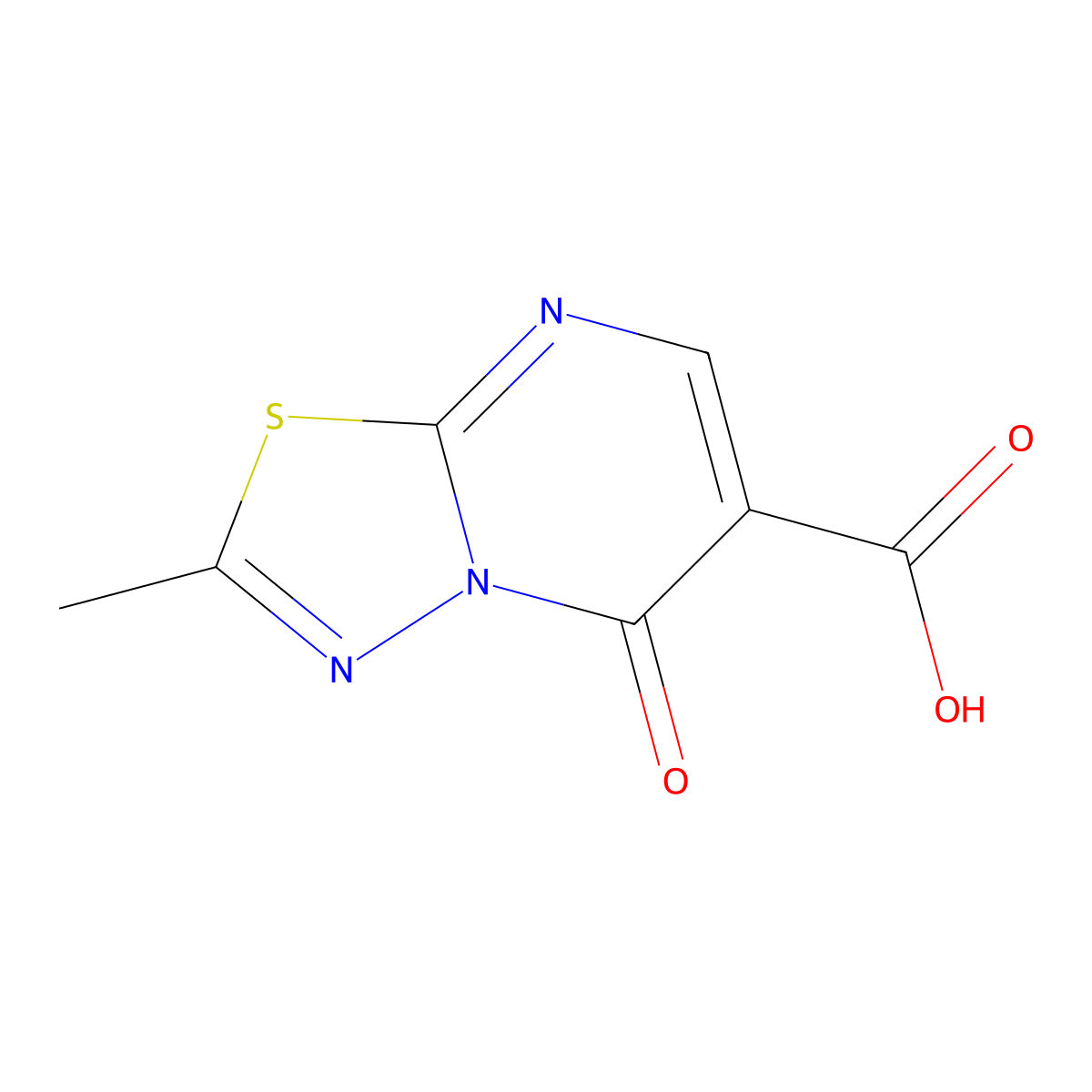 2-Methyl-5-oxo-5H-[1,3,4]thiadiazolo[3,2-a]pyrimidine-6-carboxylic acid molecular structure, CAS 446829-82-9