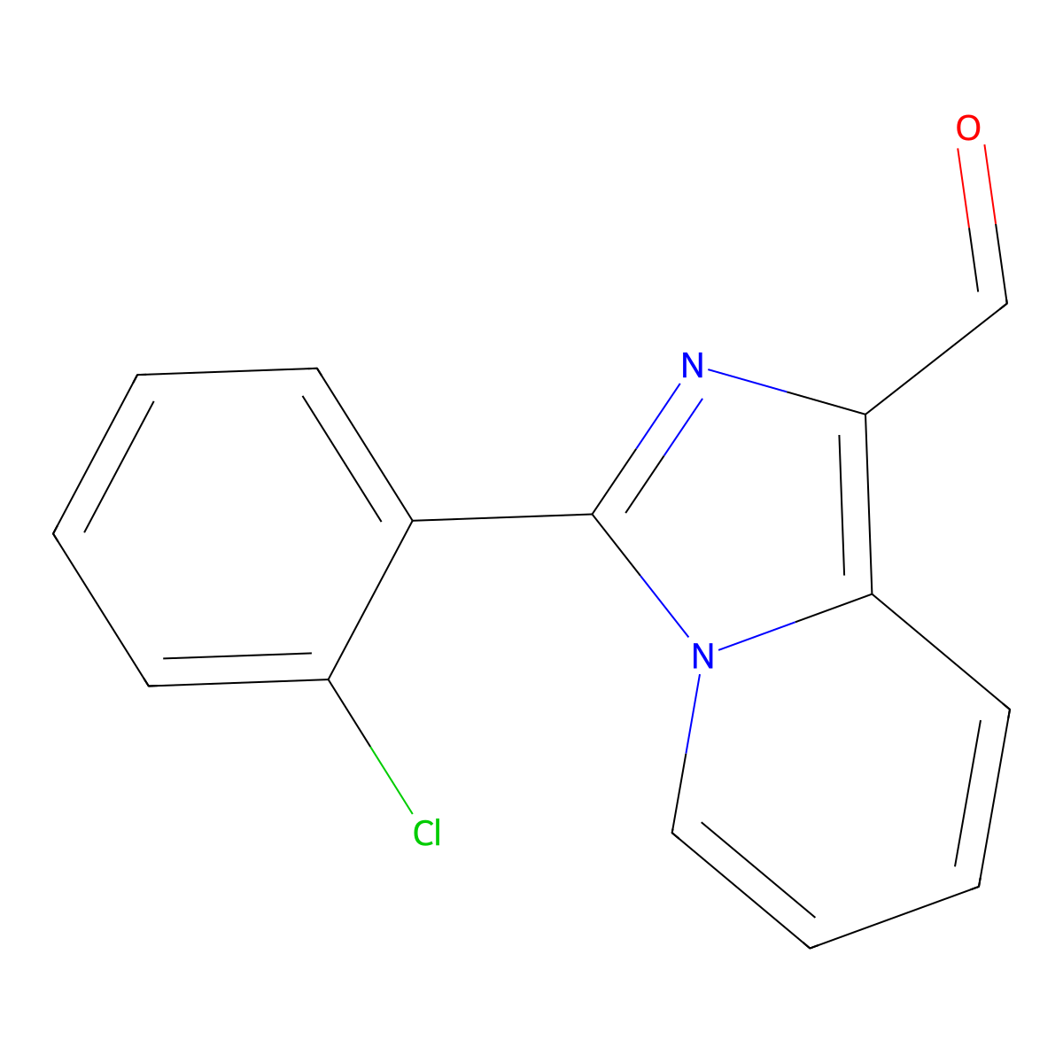 3-(2-Chlorophenyl)imidazo[1,5-a]pyridine-1-carbaldehyde molecular structure, CAS 446830-52-0