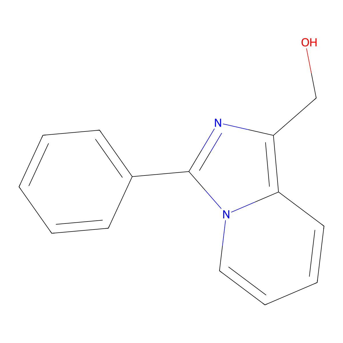 (3-Phenylimidazo[1,5-a]pyridin-1-yl)methanol molecular structure, CAS 446830-56-4