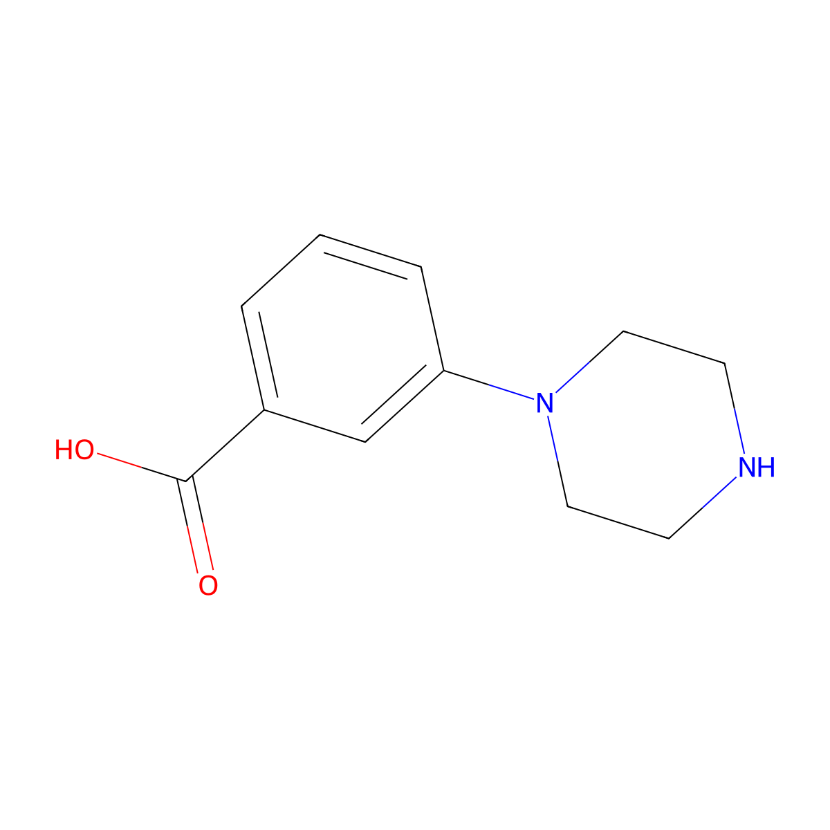 3-(Piperazin-1-YL)benzoic acid molecular structure, CAS 446831-28-3