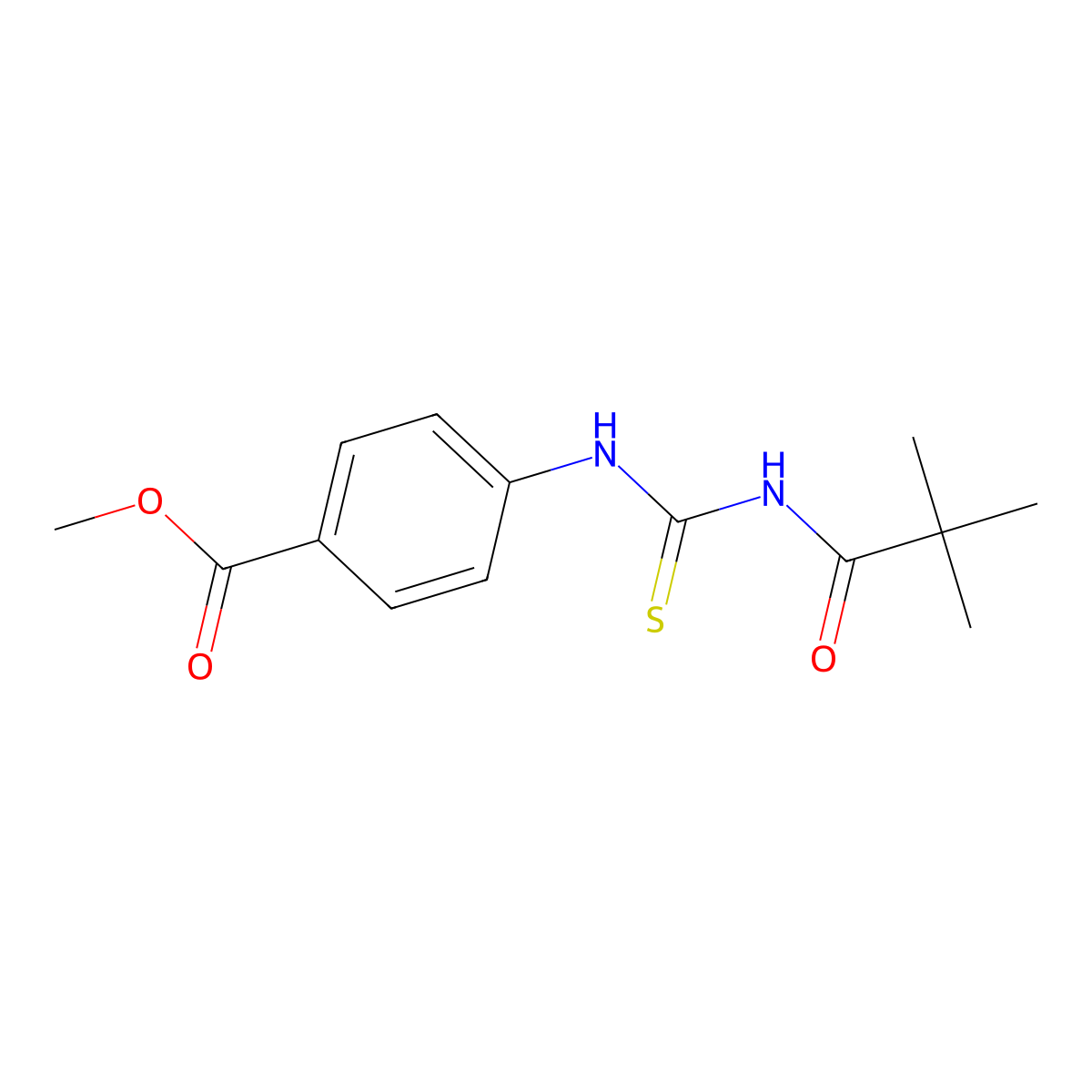 Methyl 4-(3-pivaloylthioureido)benzoate molecular structure, CAS 446834-21-5