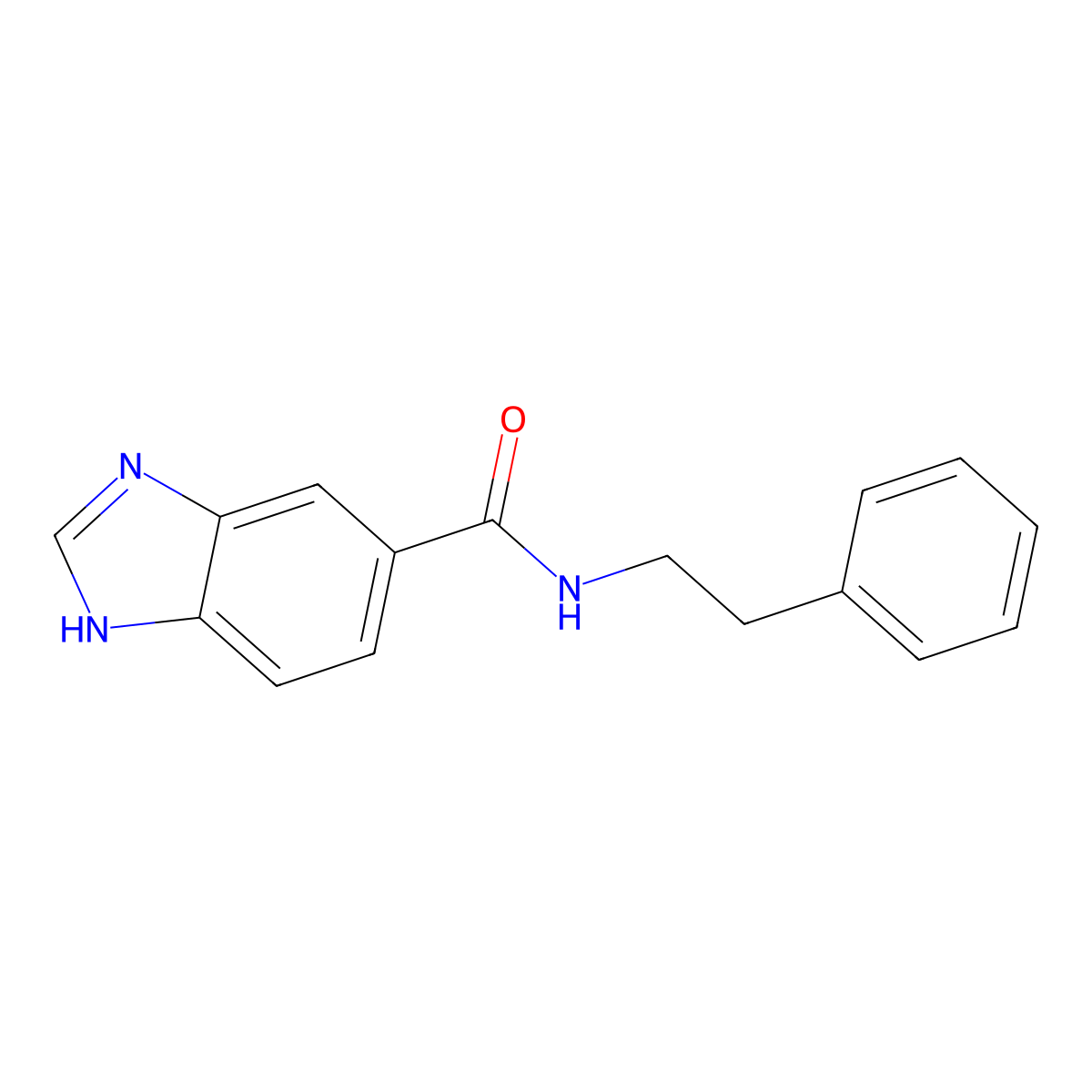 1H-Benzoimidazole-5-carboxylic acid phenethyl-amide molecular structure, CAS 446834-45-3