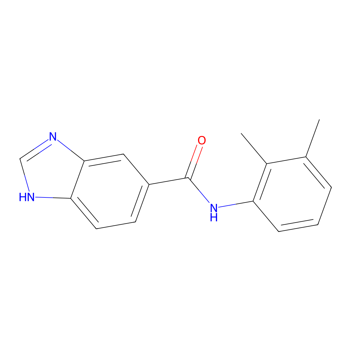 benzimidazol-5-yl-N-(2,3-dimethylphenyl)carboxamide molecular structure, CAS 446834-56-6