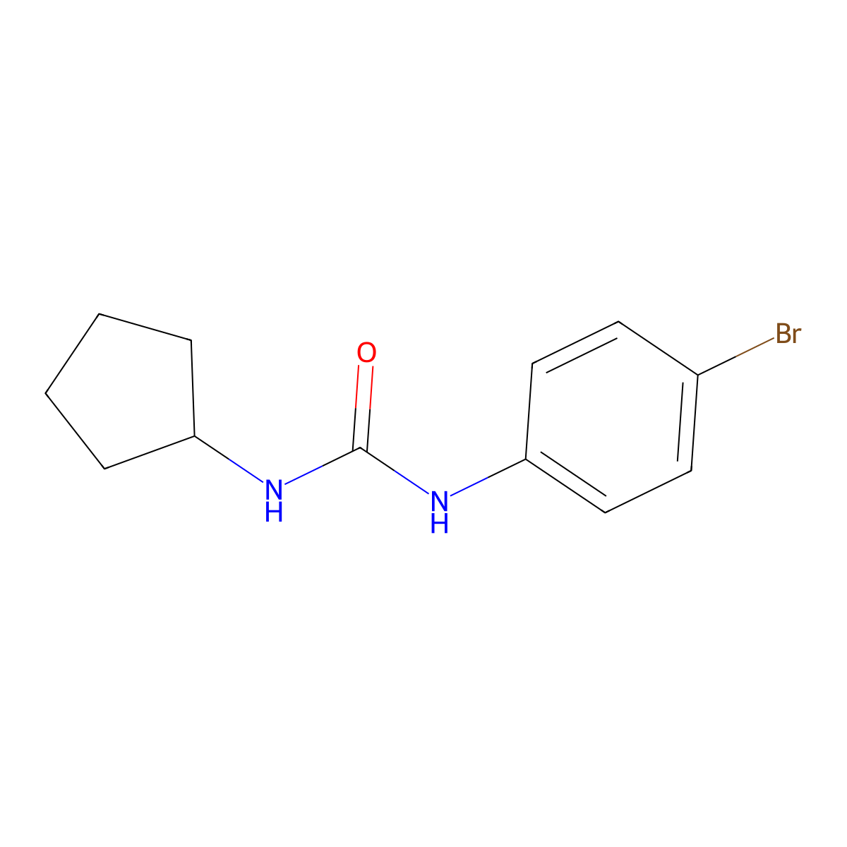 1-(4-Bromophenyl)-3-cyclopentylurea molecular structure, CAS 446834-92-0