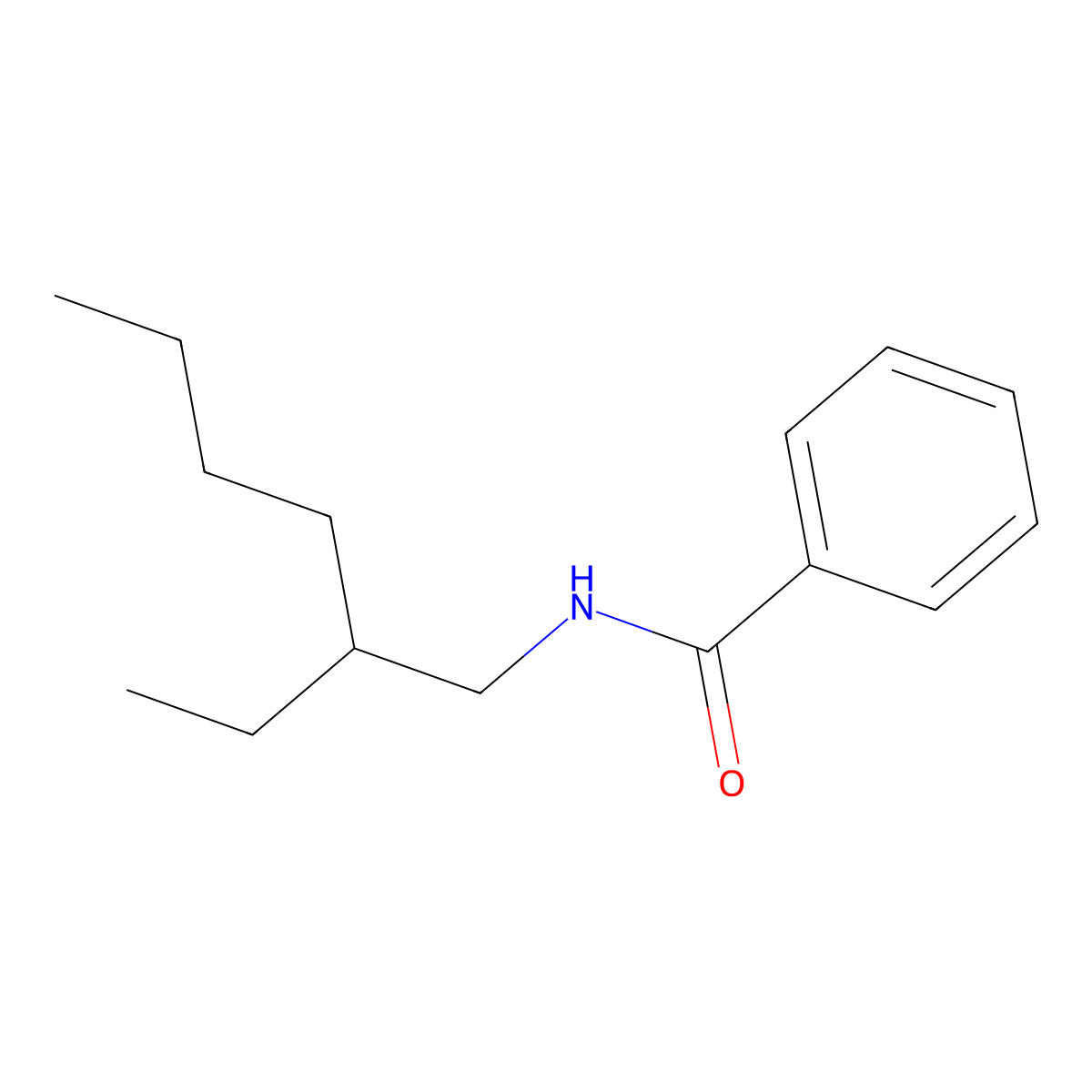 N-(2-ethylhexyl)benzamide molecular structure, CAS 446838-10-4