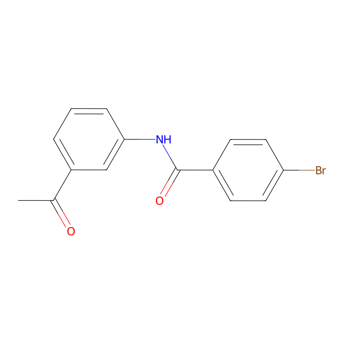 N-(3-acetylphenyl)-4-bromobenzamide molecular structure, CAS 446838-17-1