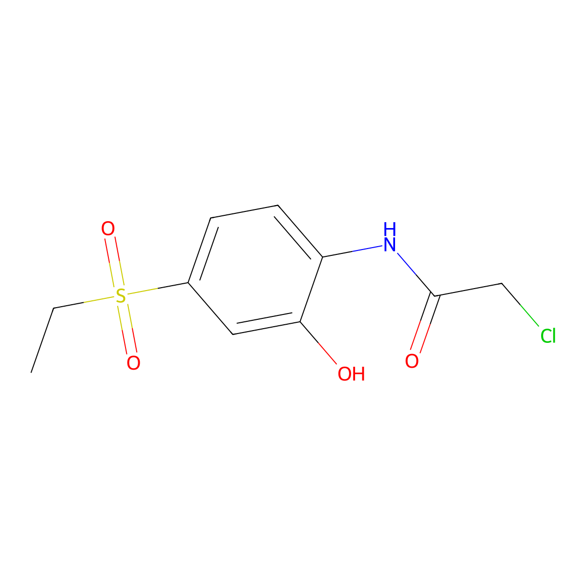 2-chloro-N-[4-(ethanesulfonyl)-2-hydroxyphenyl]acetamide molecular structure, CAS 446838-45-5
