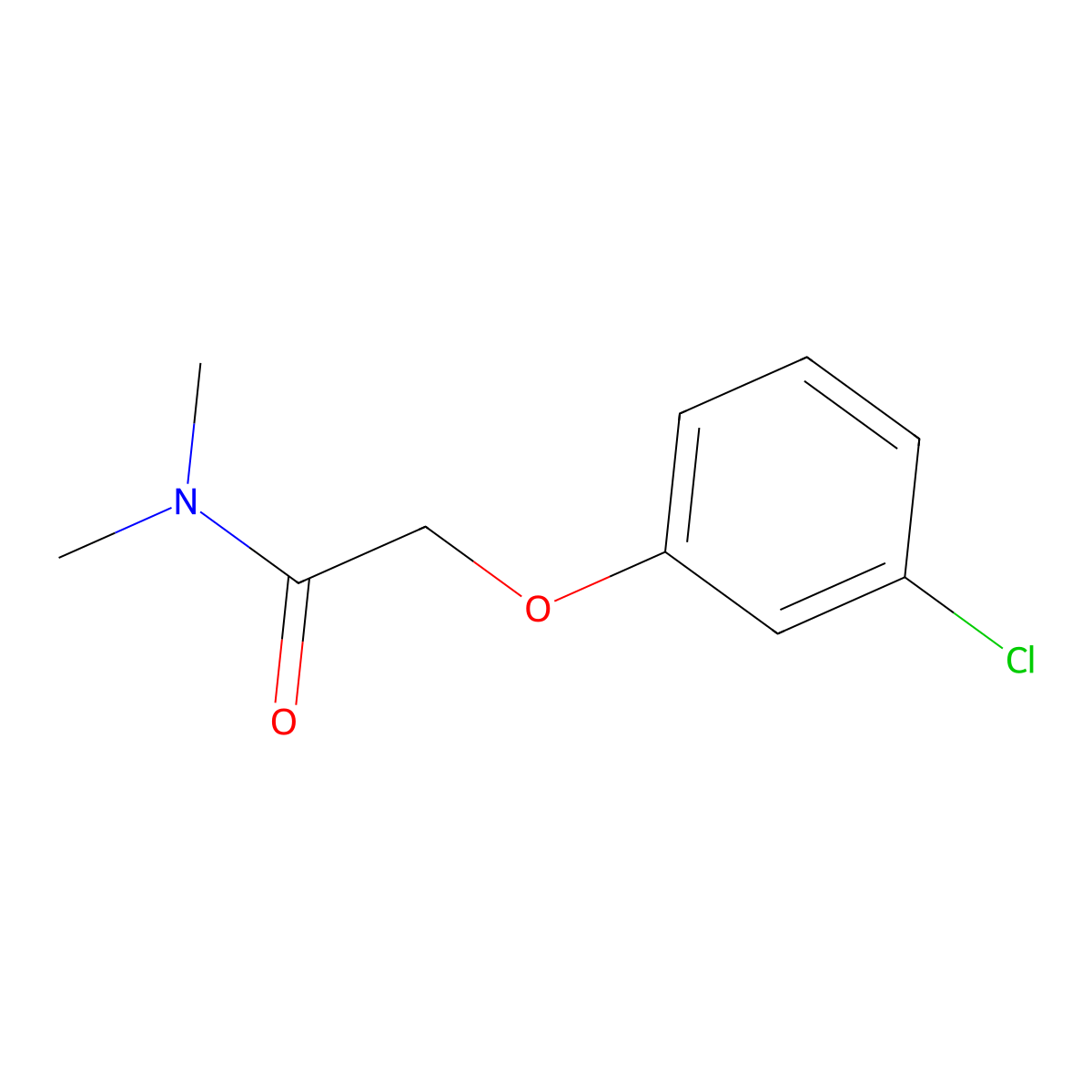 2-(3-chlorophenoxy)-N,N-dimethylacetamide molecular structure, CAS 446844-00-4