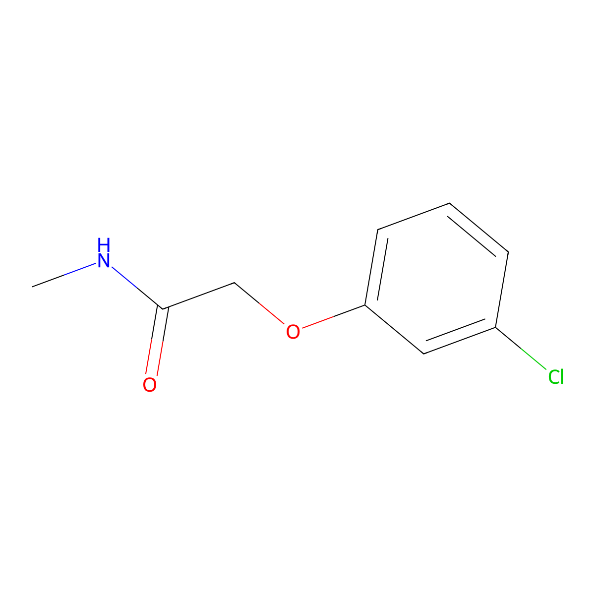 2-(3-chlorophenoxy)-N-methylacetamide molecular structure, CAS 446844-01-5