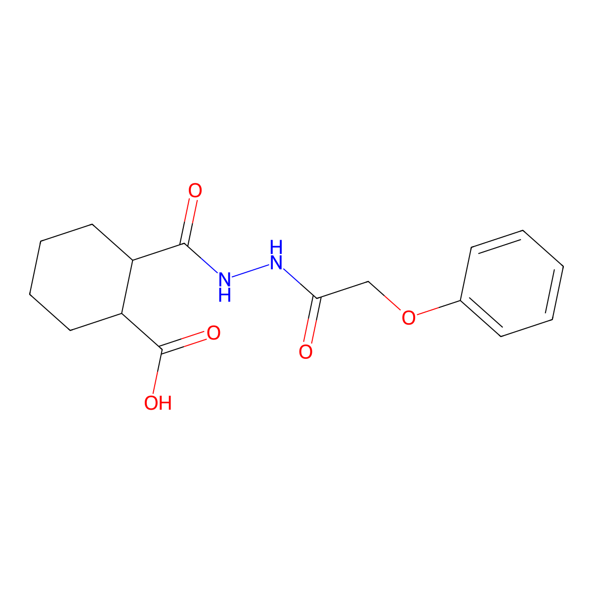 2-[[(2-phenoxyacetyl)amino]carbamoyl]cyclohexane-1-carboxylic Acid molecular structure, CAS 446844-42-4