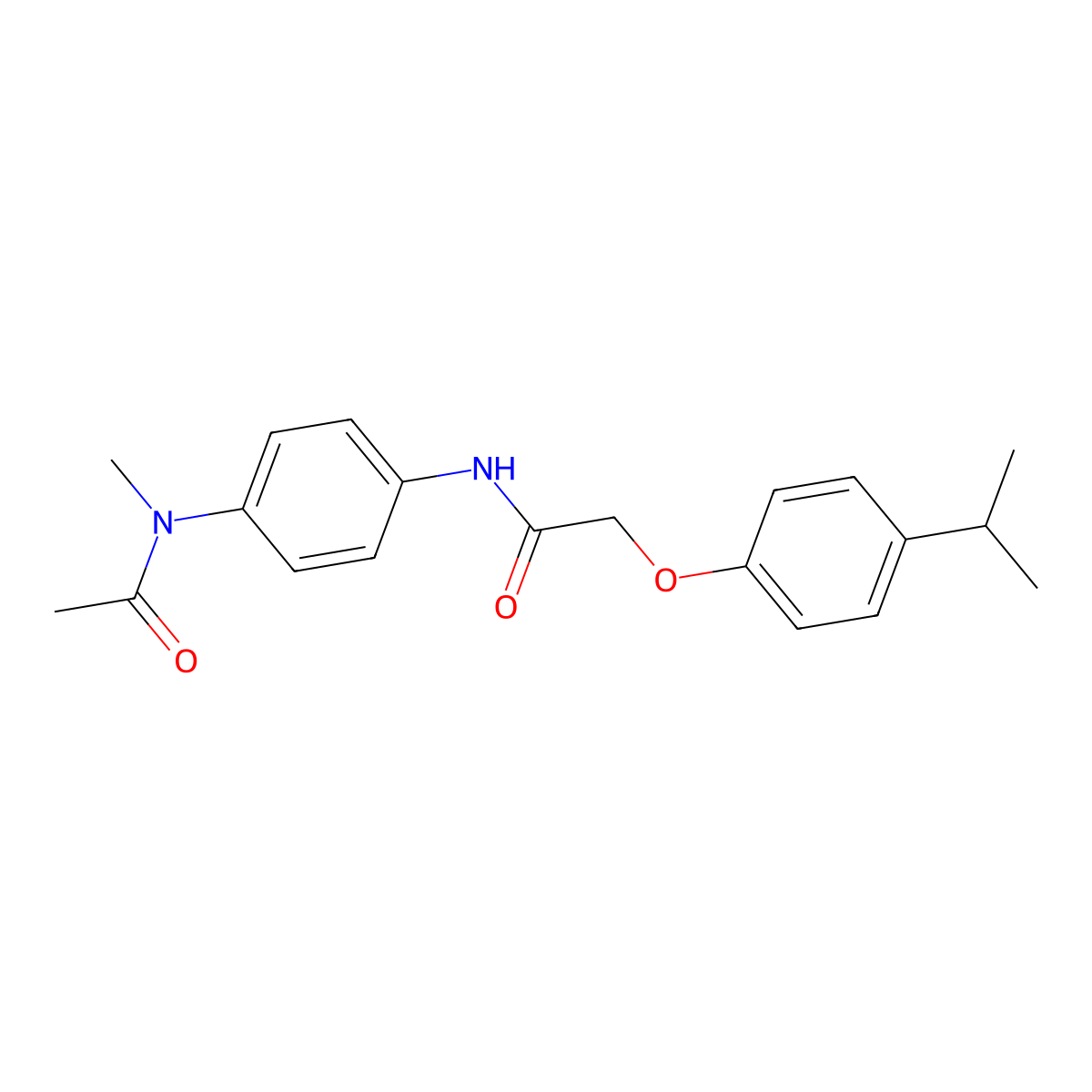 N-{4-[acetyl(methyl)amino]phenyl}-2-(4-isopropylphenoxy)acetamide molecular structure, CAS 446848-49-3