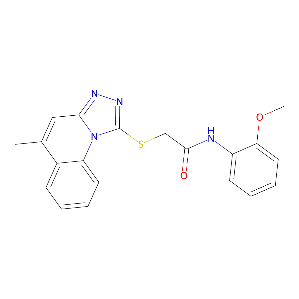 N-(2-methoxyphenyl)-2-({5-methyl-[1,2,4]triazolo[4,3-a]quinolin-1-yl}sulfanyl)acetamide molecular structure, CAS 446851-52-1