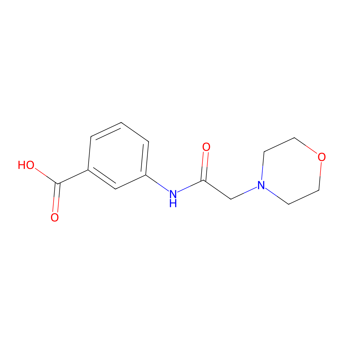 3-(2-Morpholin-4-yl-acetylamino)-benzoic acid molecular structure, CAS 446852-20-6