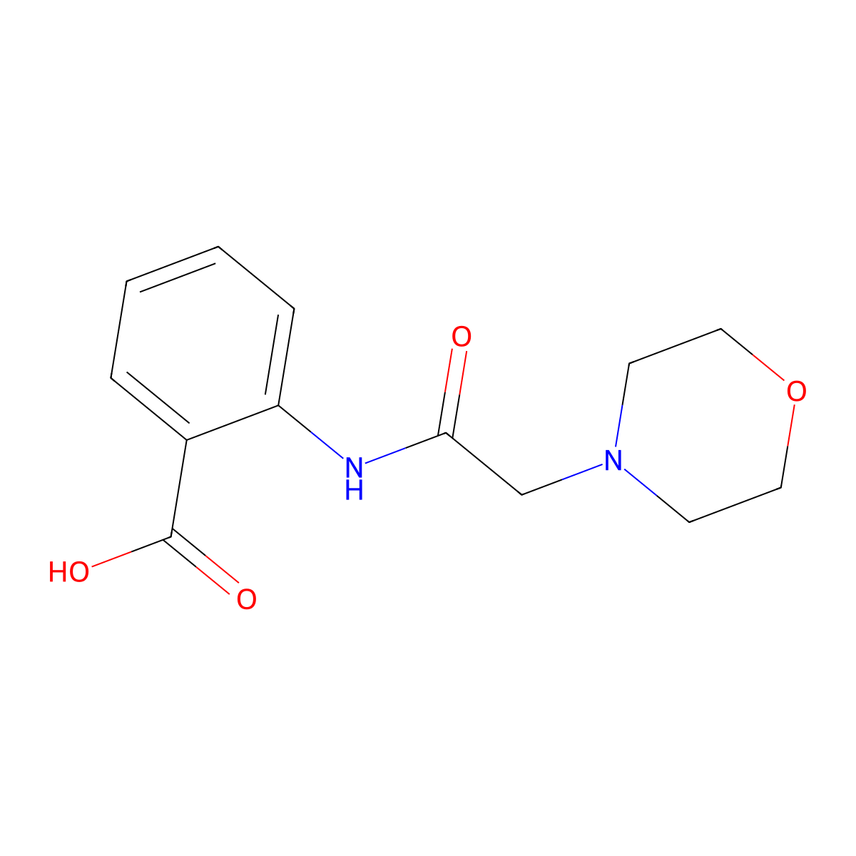 2-(2-Morpholin-4-yl-acetylamino)-benzoic acid molecular structure, CAS 446852-21-7