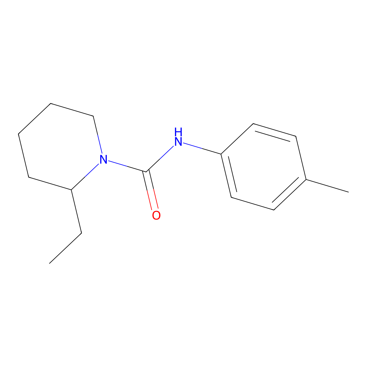 (2-ethylpiperidyl)-N-(4-methylphenyl)carboxamide molecular structure, CAS 446853-01-6