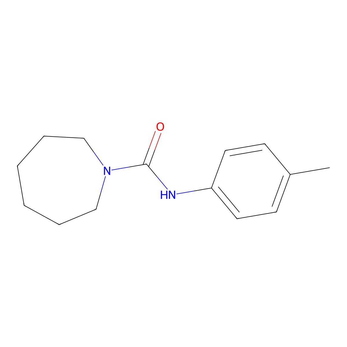 N-(4-methylphenyl)azepane-1-carboxamide molecular structure, CAS 446853-03-8