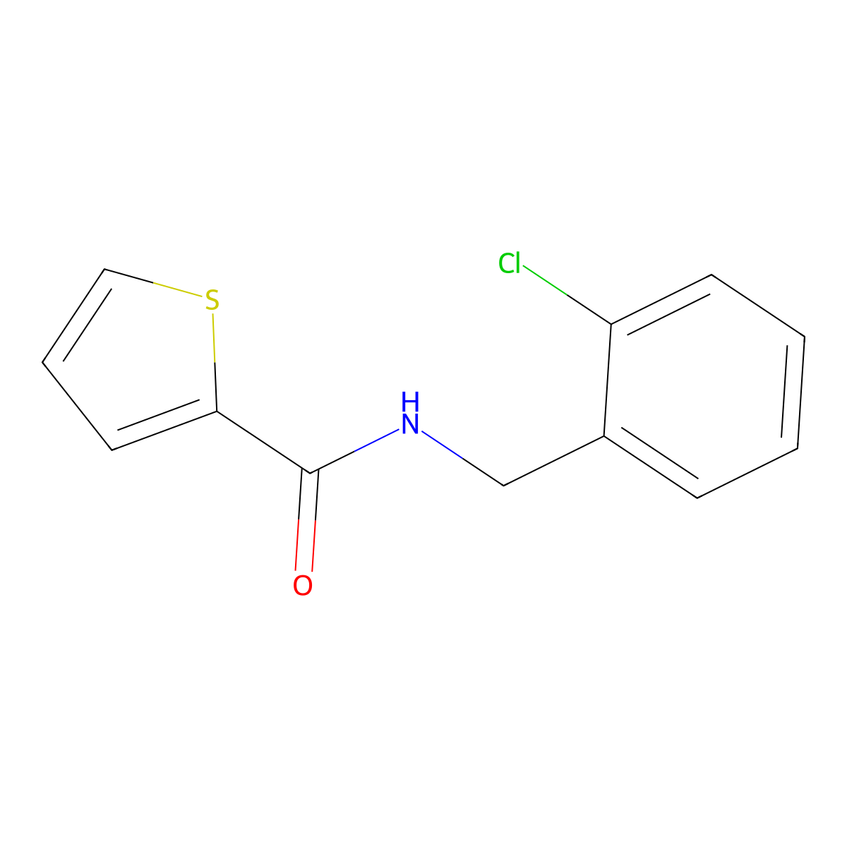 N-(2-chlorobenzyl)-2-thiophenecarboxamide molecular structure, CAS 446854-88-2