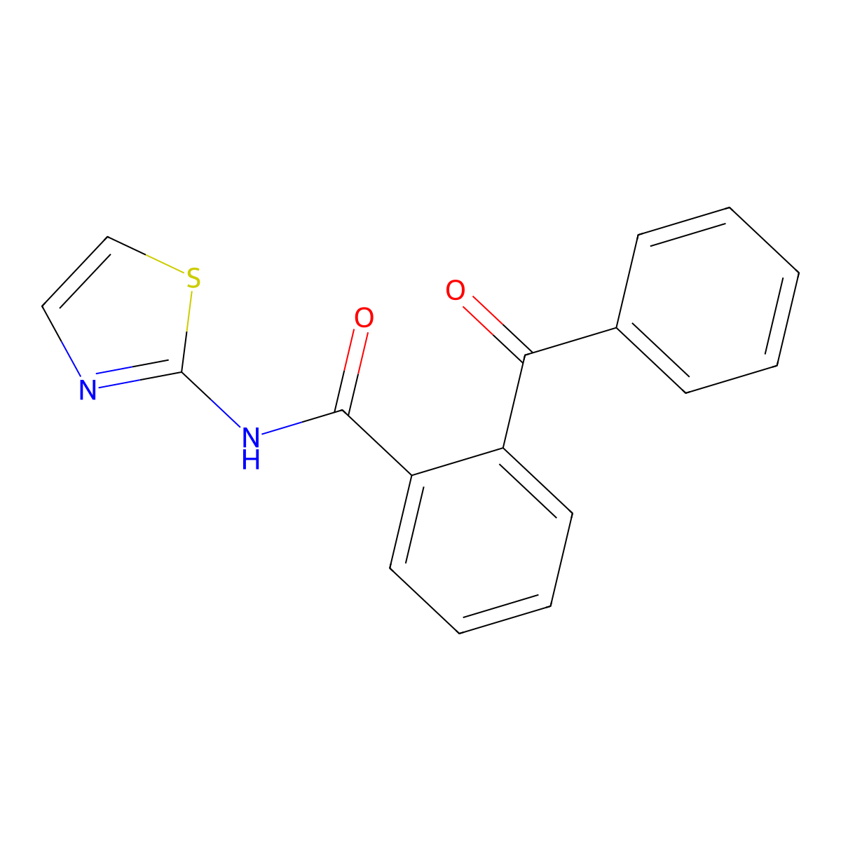 2-benzoyl-N-(1,3-thiazol-2-yl)benzamide molecular structure, CAS 446856-12-8