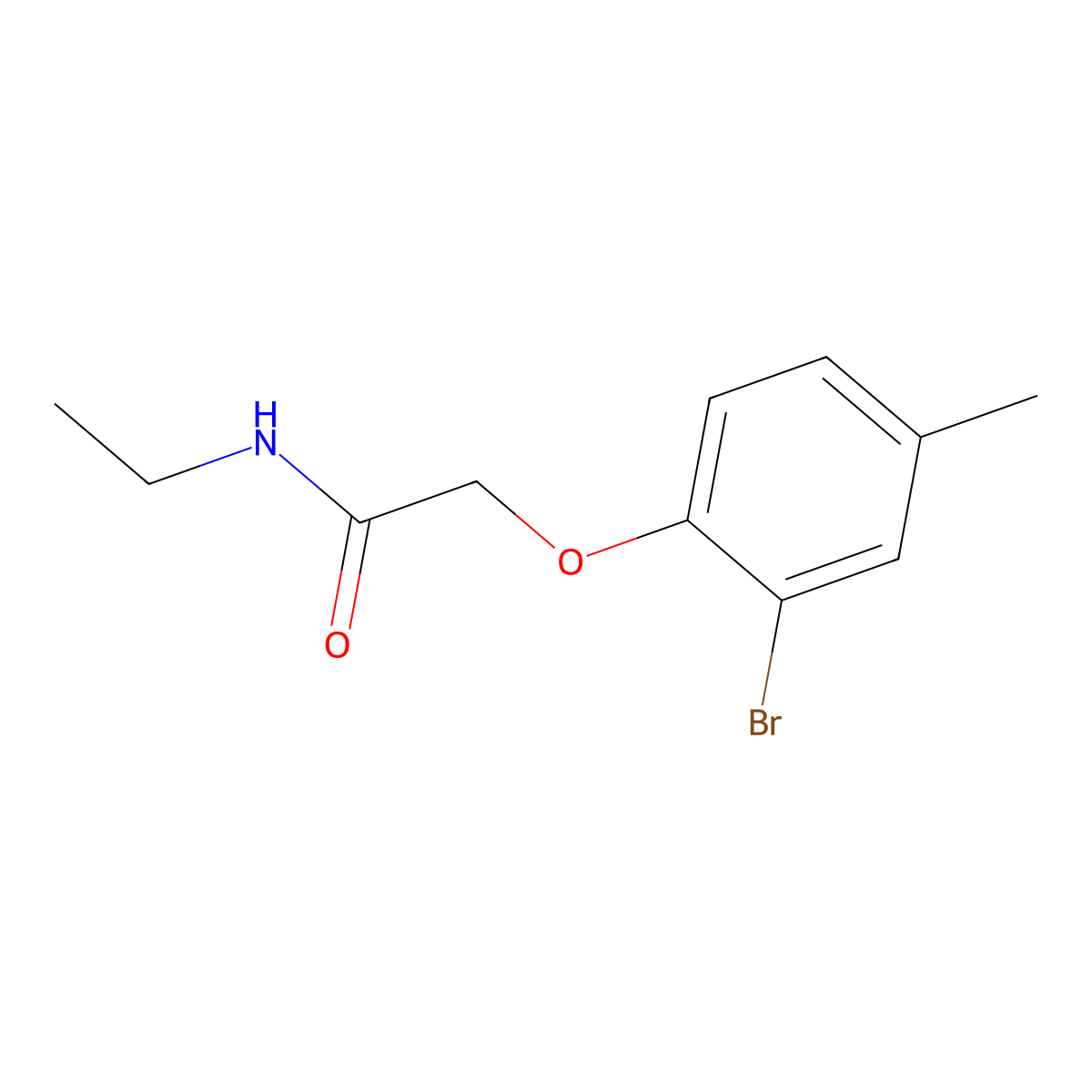 2-(2-bromo-4-methylphenoxy)-N-ethylacetamide molecular structure, CAS 446857-88-1