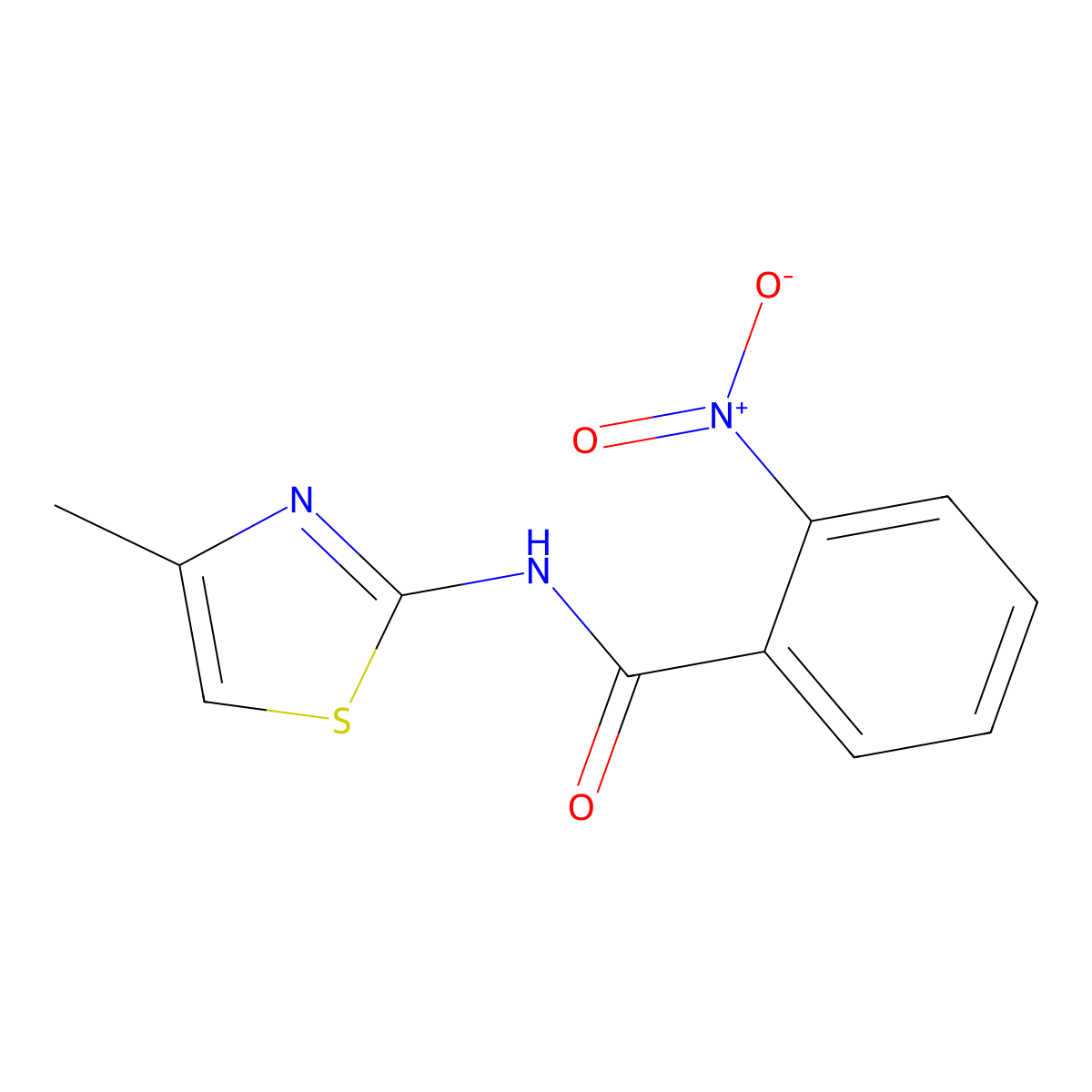 N-(4-methyl-1,3-thiazol-2-yl)-2-nitrobenzamide molecular structure, CAS 446859-05-8