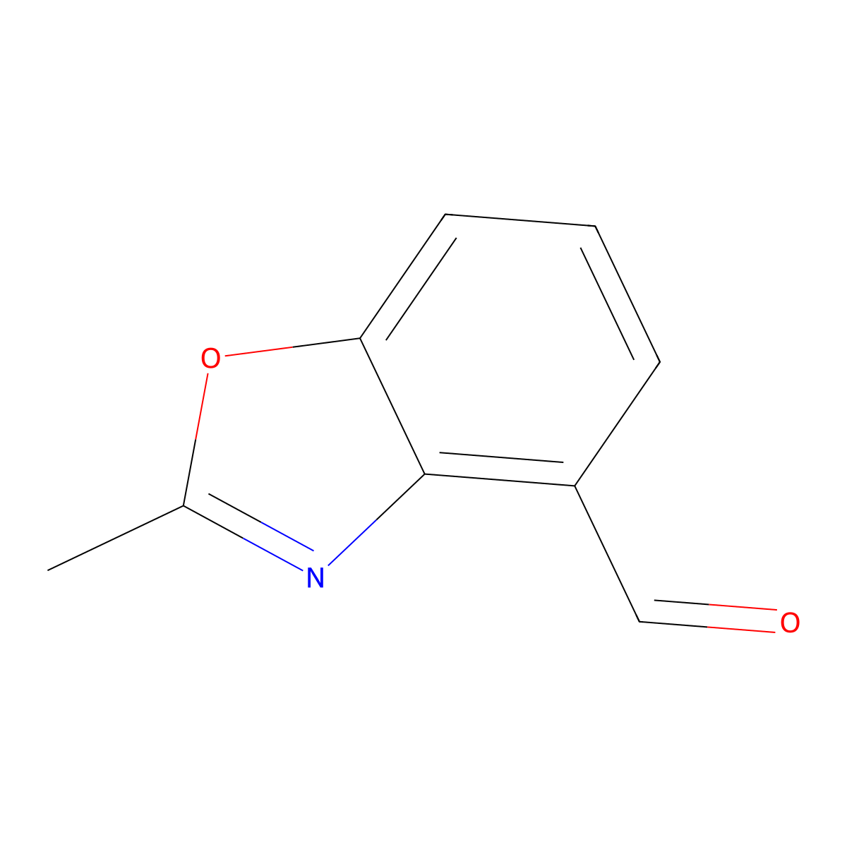 2-Methyl-1,3-benzoxazole-4-carbaldehyde molecular structure, CAS 446864-46-6
