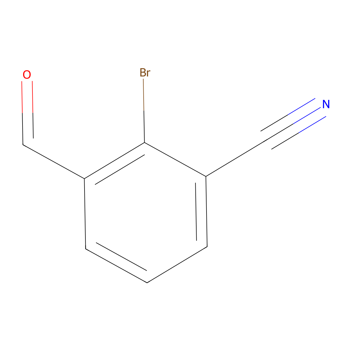 2-Bromo-3-formylbenzonitrile molecular structure, CAS 446864-55-7