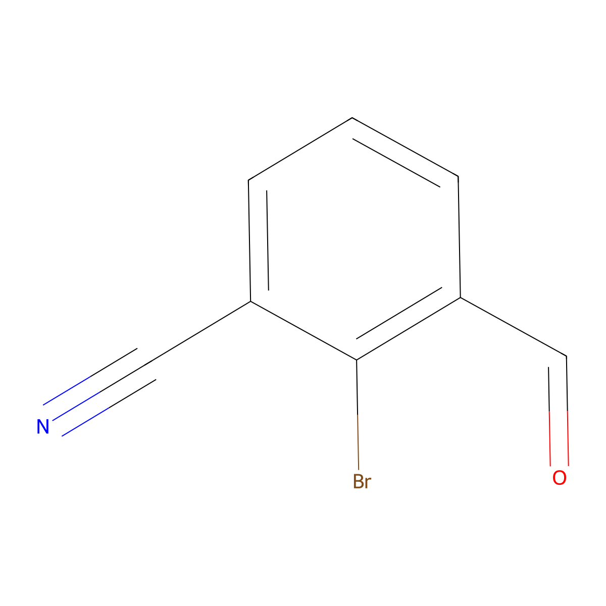 2-Bromo-3-formylbenzonitrile molecular structure, CAS 446864-55-7