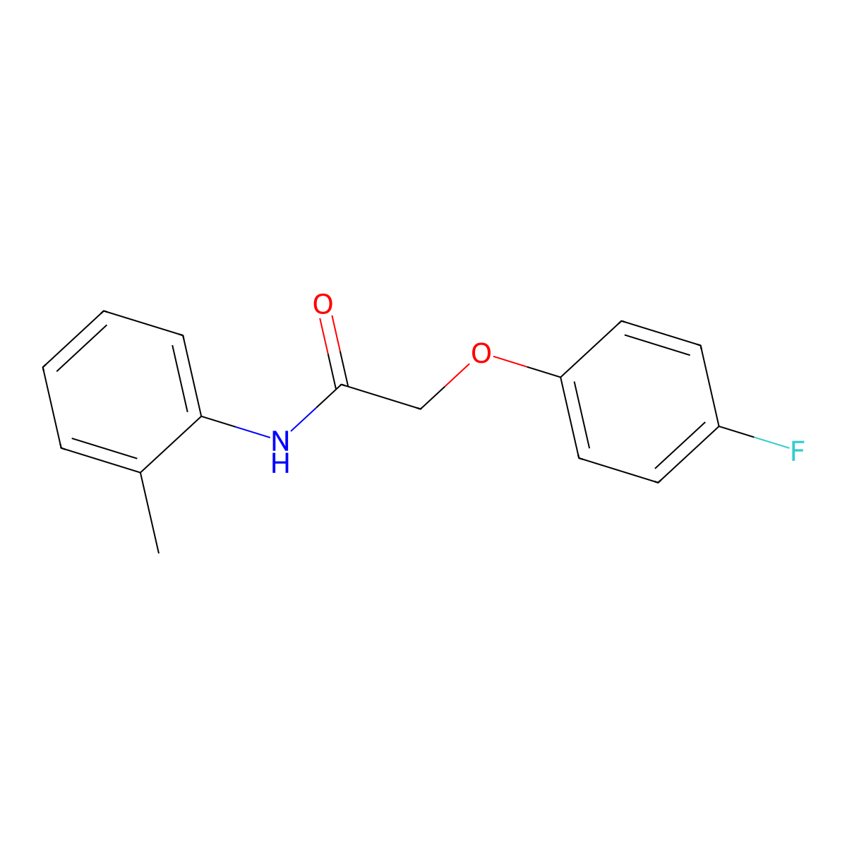 2-(4-fluorophenoxy)-N-(2-methylphenyl)acetamide molecular structure, CAS 446871-46-1
