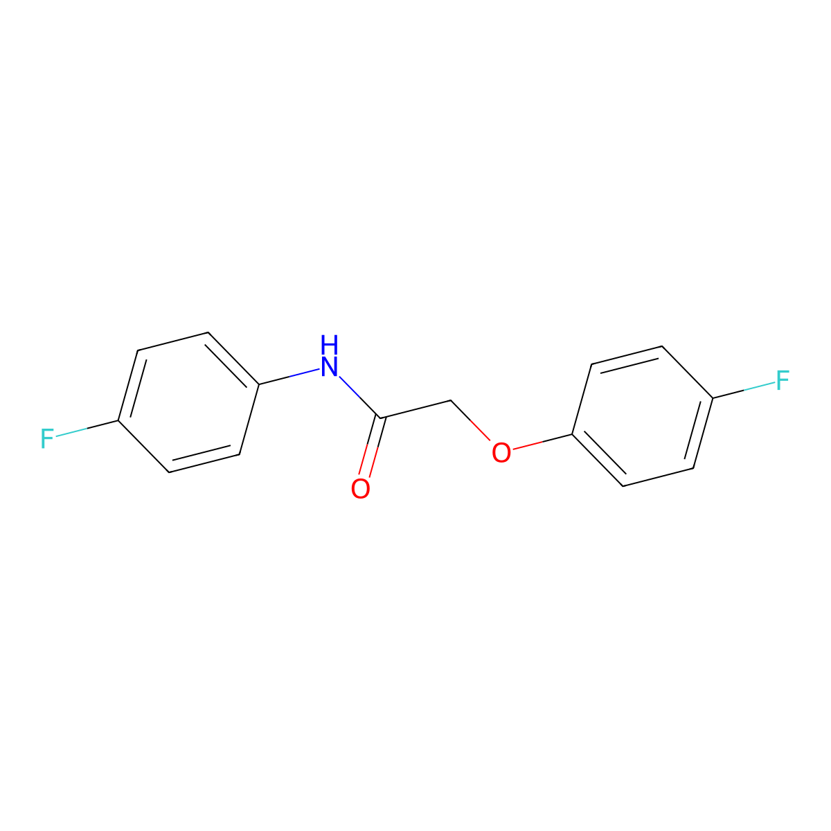 2-(4-fluorophenoxy)-N-(4-fluorophenyl)acetamide molecular structure, CAS 446872-13-5