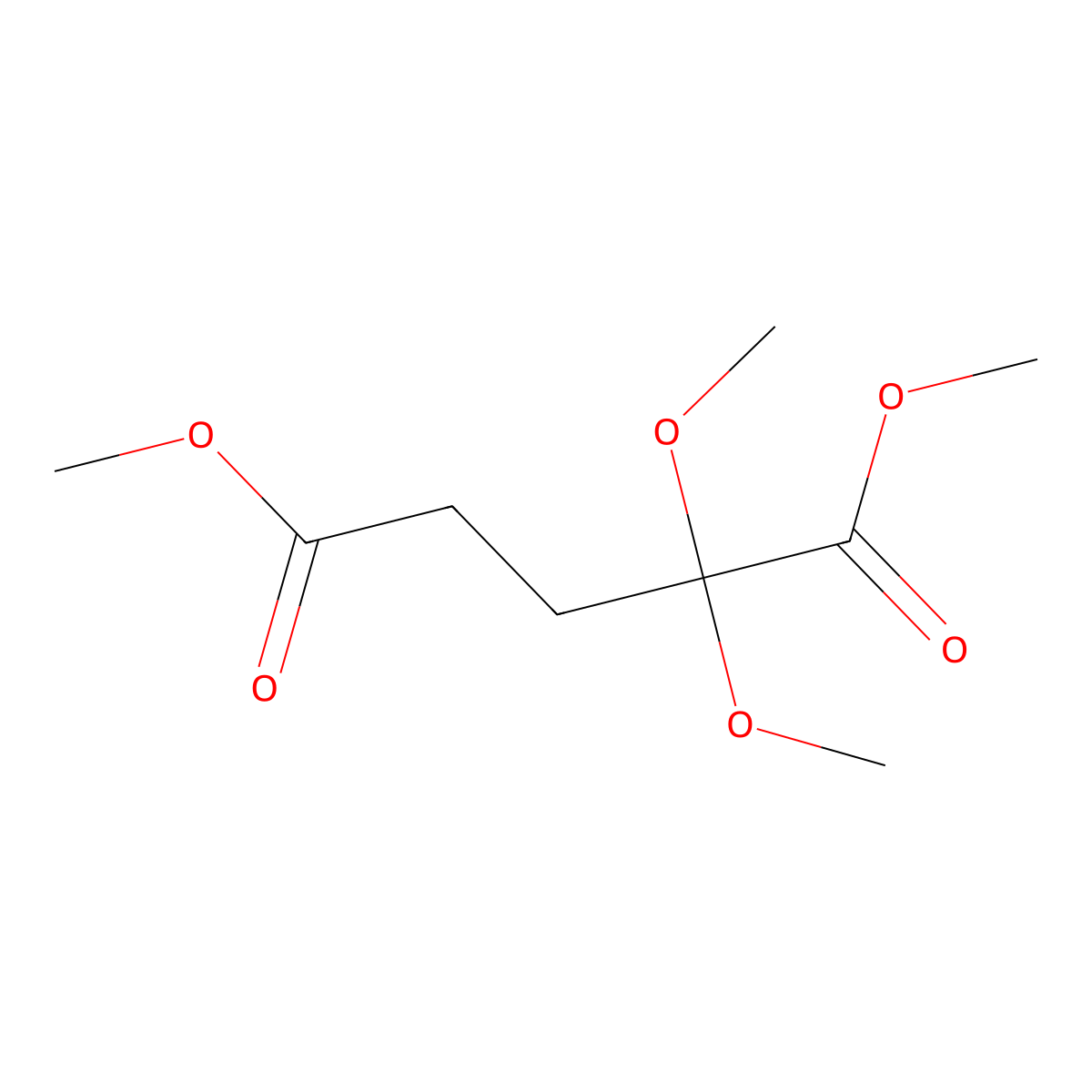 1,5-Dimethyl 2,2-dimethoxypentanedioate molecular structure, CAS 4469-60-7