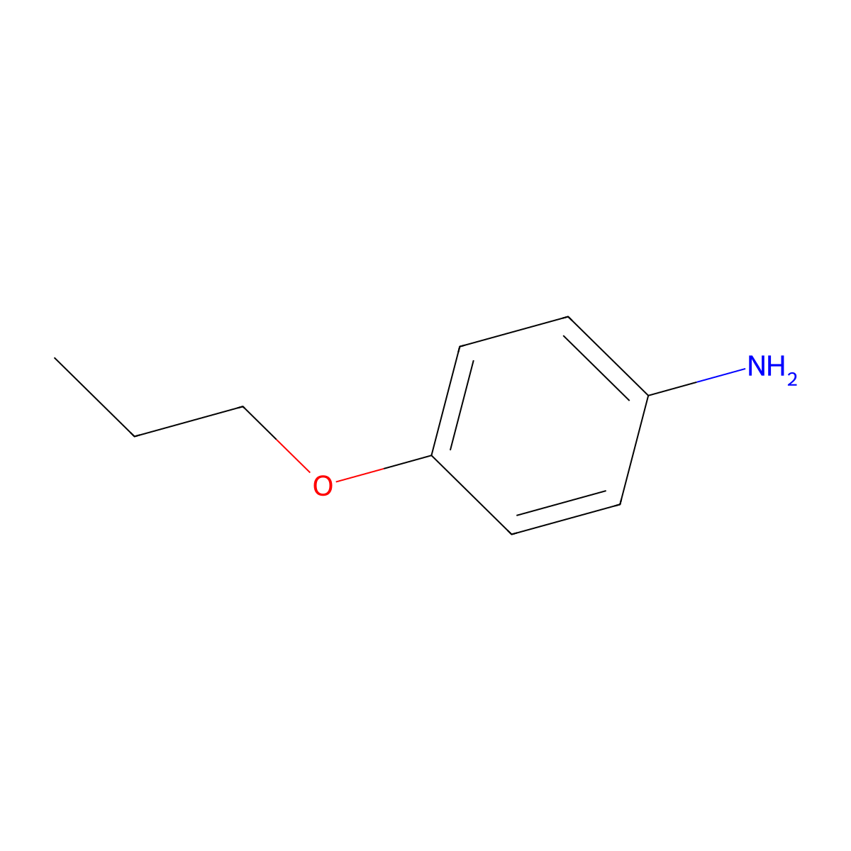 Benzenamine, 4-propoxy- molecular structure, CAS 4469-80-1