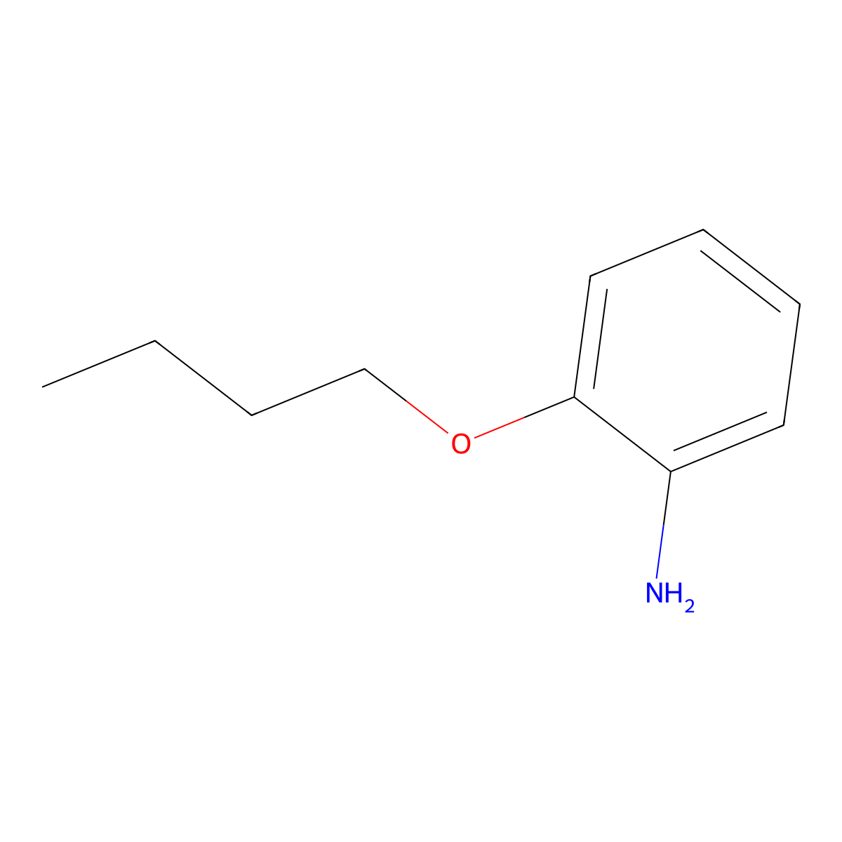 2-Butoxyaniline molecular structure, CAS 4469-81-2