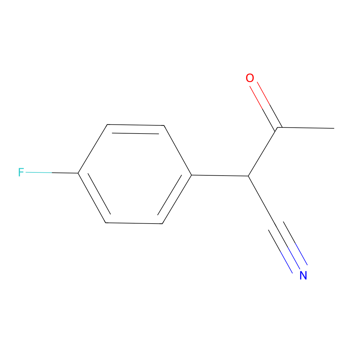 2-(4-Fluorophenyl)-3-oxobutyronitrile molecular structure, CAS 447-03-0