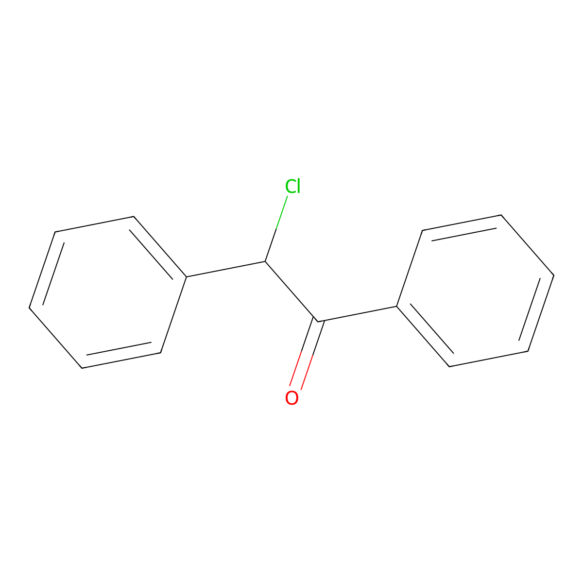 Ethanone, 2-chloro-1,2-diphenyl- molecular structure, CAS 447-31-4