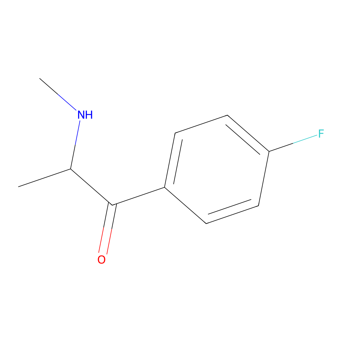 4-Fluoromethcathinone molecular structure, CAS 447-40-5