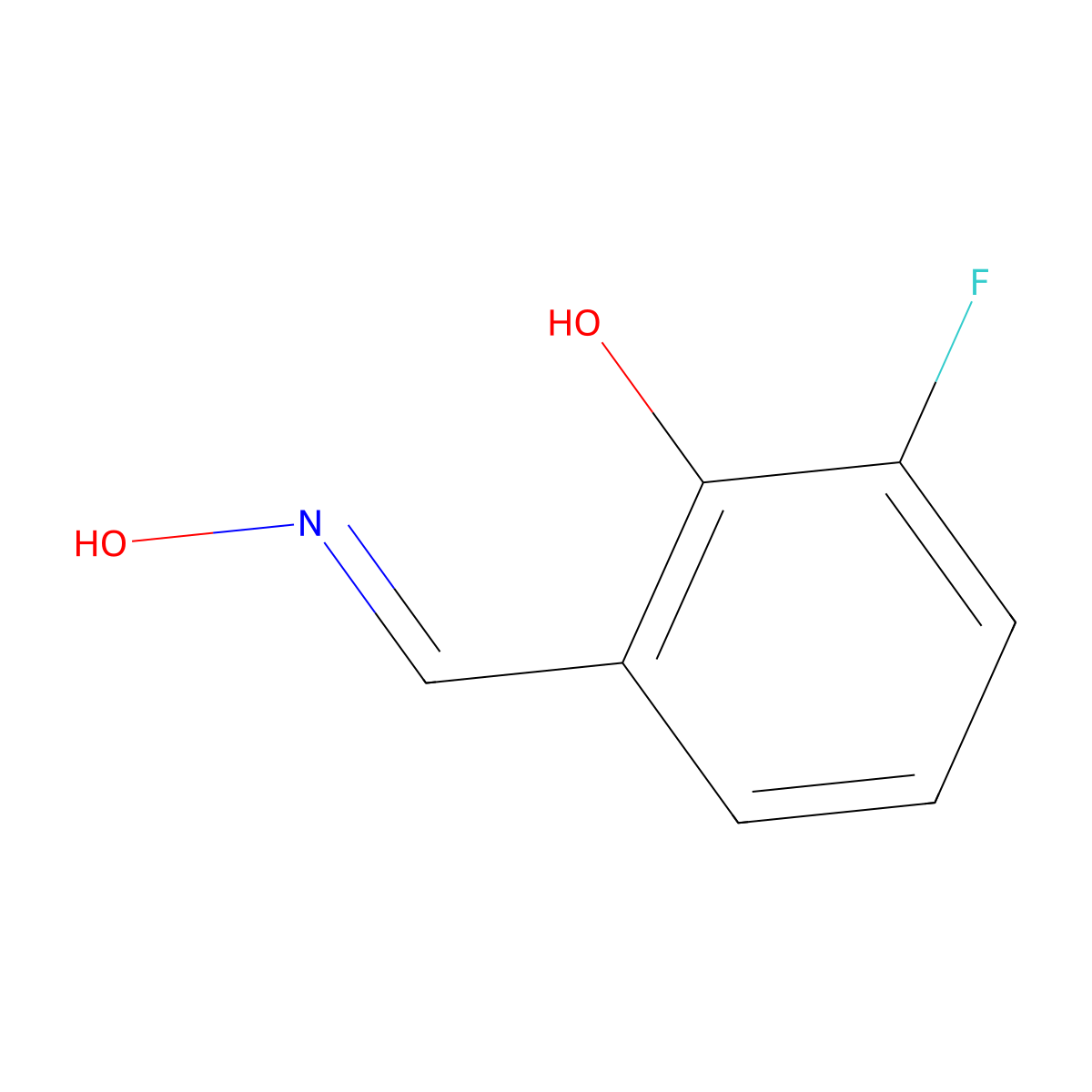Benzaldehyde,3-fluoro-2-hydroxy-, oxime molecular structure, CAS 447-46-1