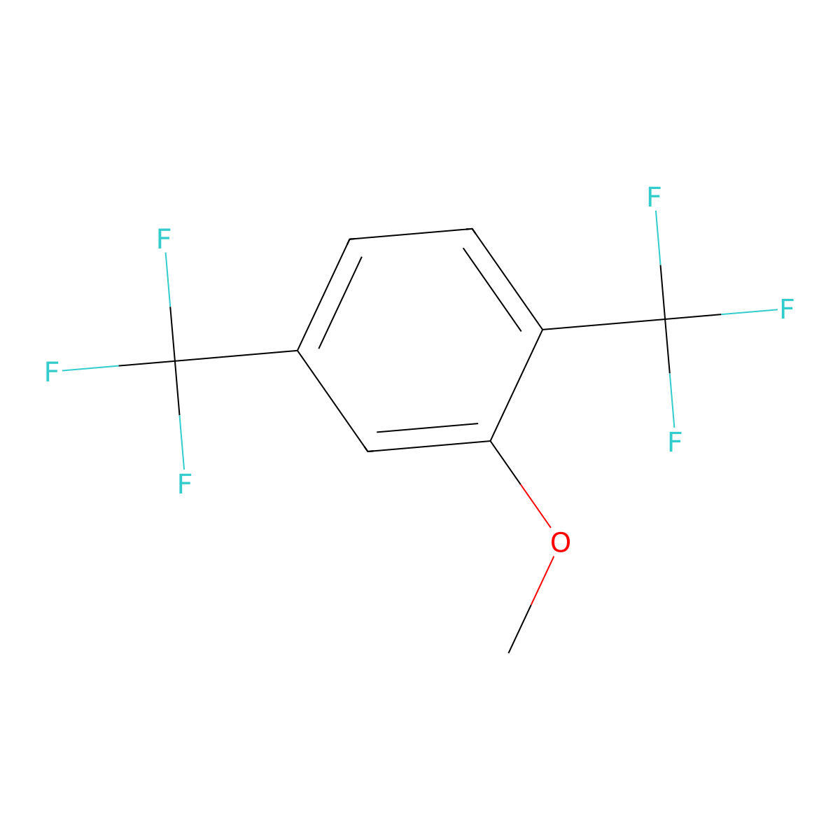 2,5-Bis(trifluoromethyl)anisole molecular structure, CAS 447-94-9