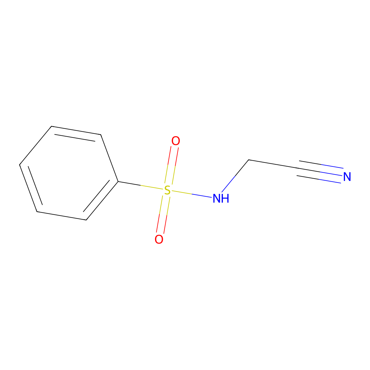 N-(cyanomethyl)benzenesulfonamide molecular structure, CAS 4470-96-6