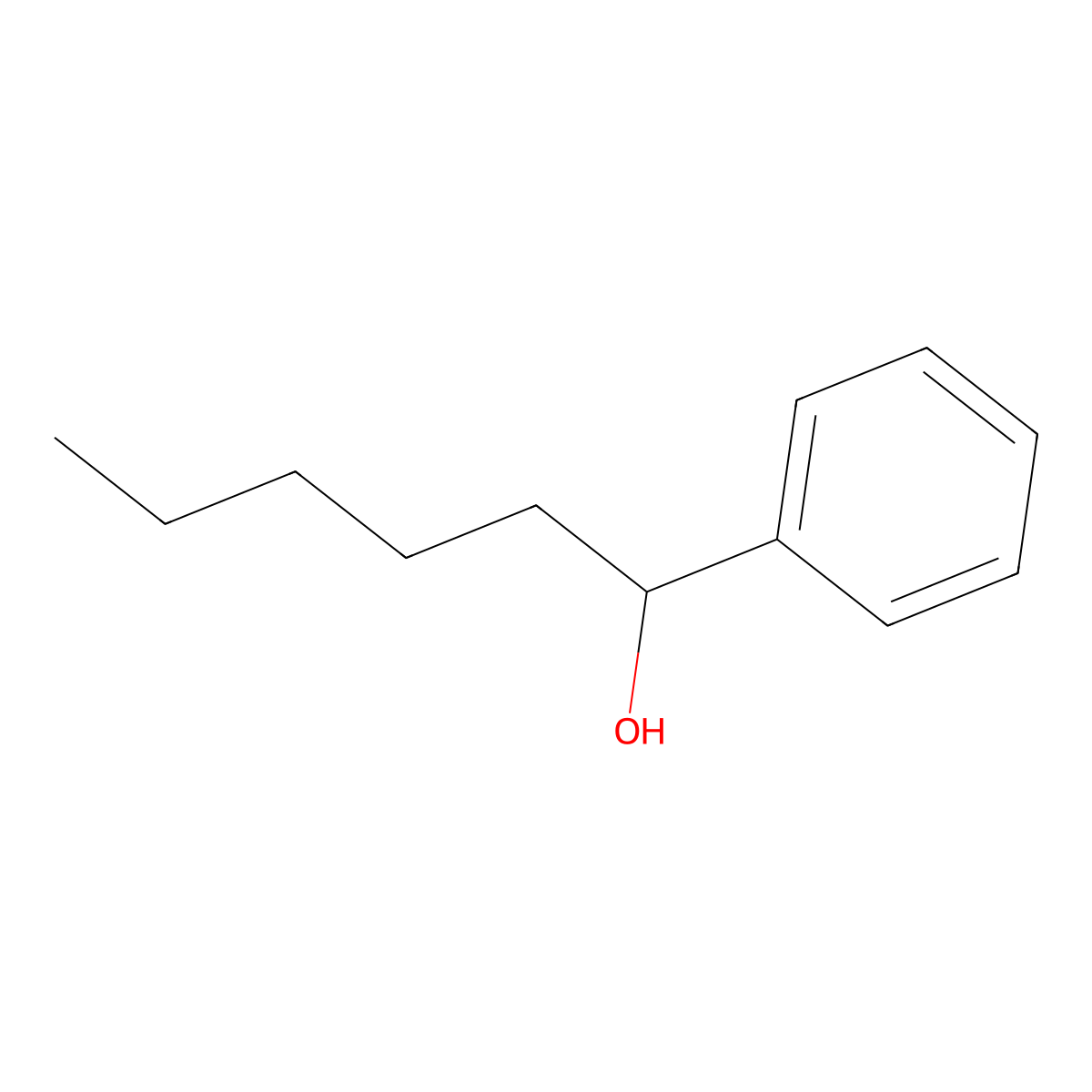1-Phenyl-1-hexanol molecular structure, CAS 4471-05-0