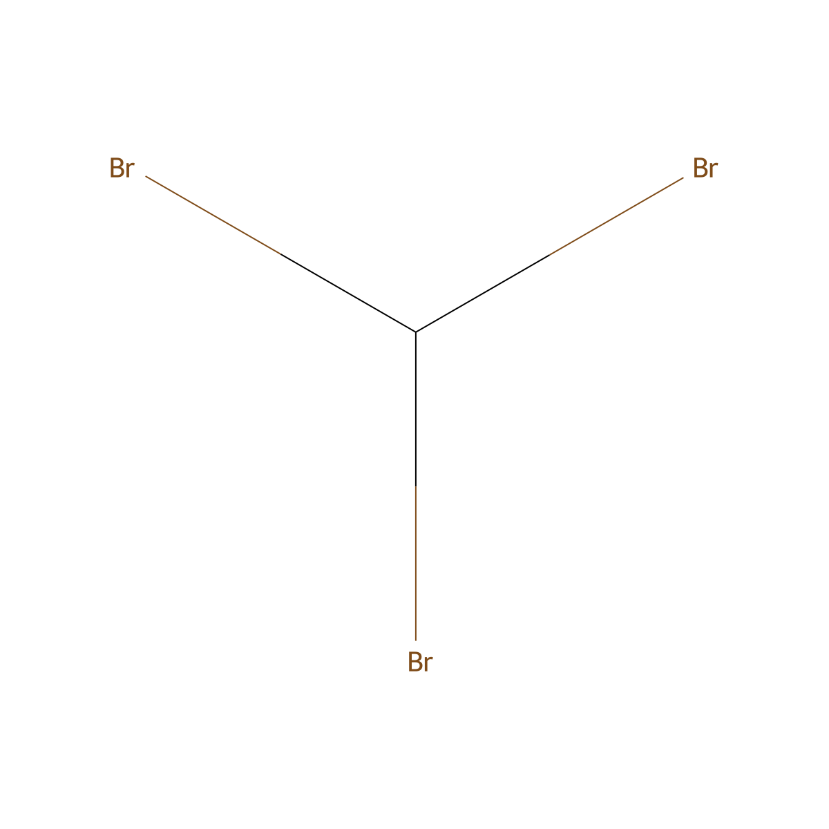 Bromoform molecular structure, CAS 4471-18-5